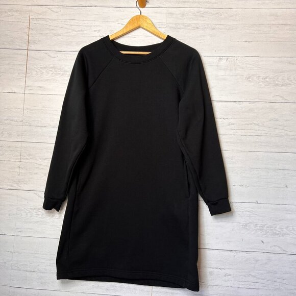 Pact Dress Womens Size Small Black Courtside Sweatshirt Organic Cotton Pockets - Picture 1 of 16